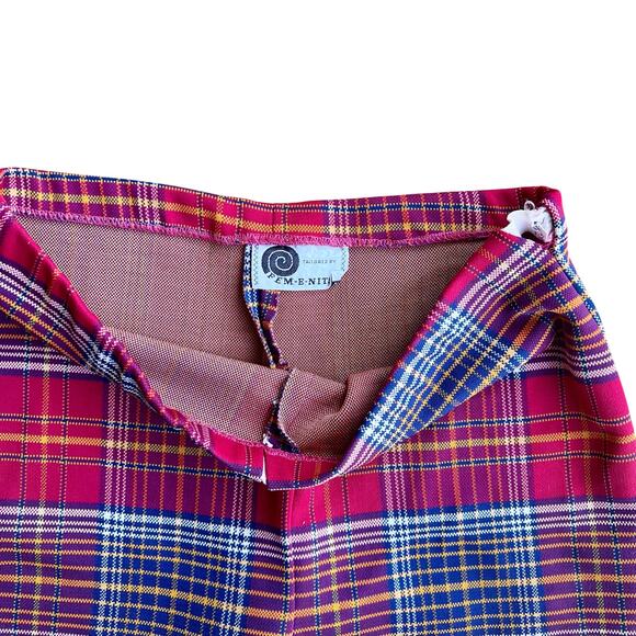 Vintage Red Plaid Bell Bottom Pants Size 30x24 preowned - Picture 4 of 9